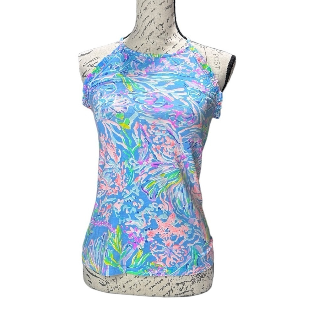 Lilly Pulitzer Ocean Theme Sleeveless Top Size XXS NWT